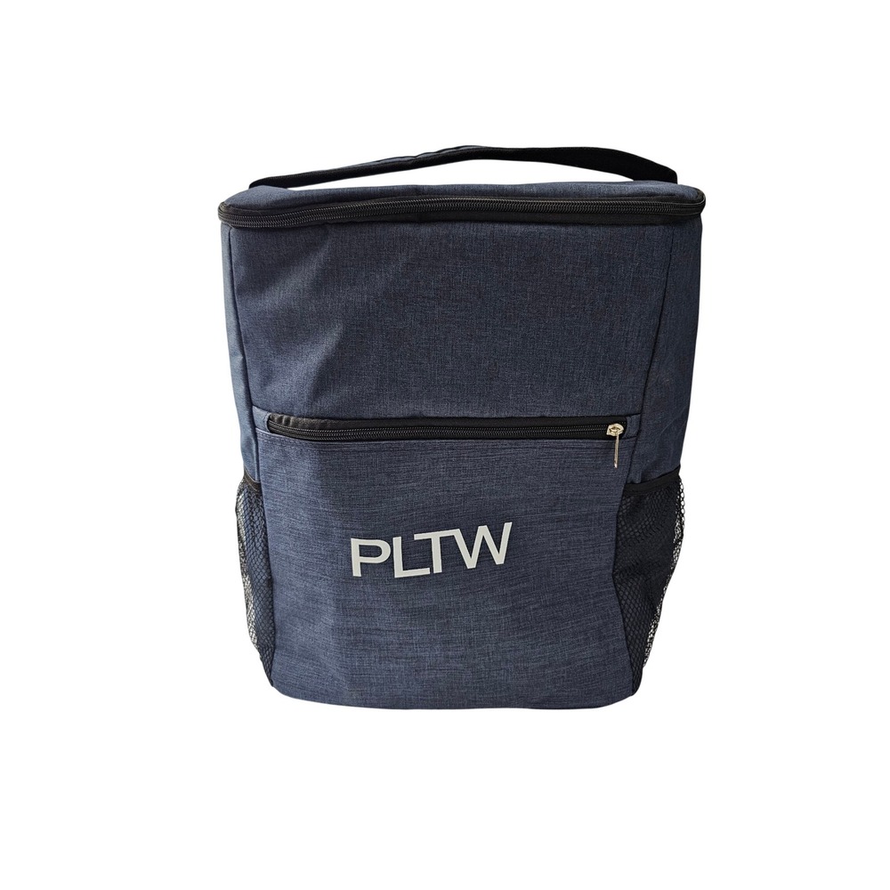 PLTW Unisex Insulated Cooler Backpack Medium Navy Blue Polyester